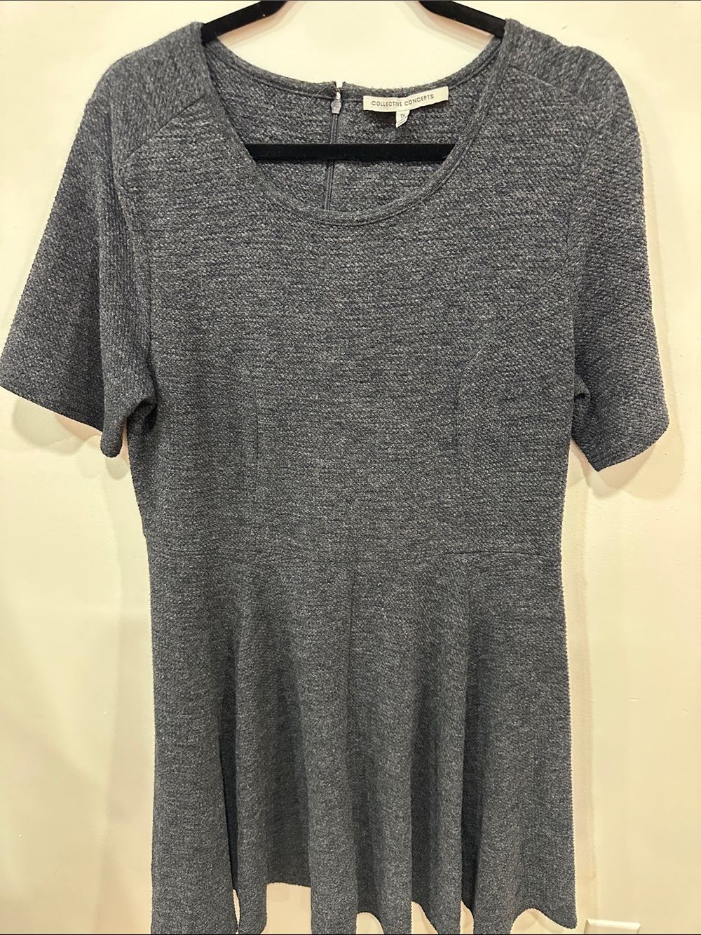 Collective Concepts Charcoal Short Sleeve Dress